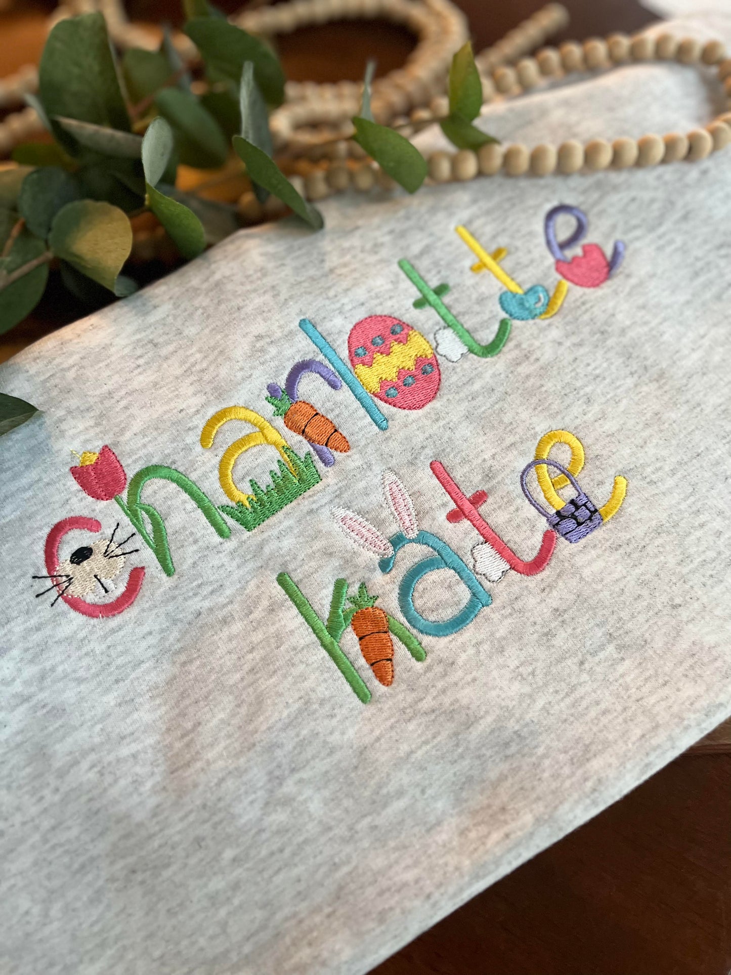 Kid's Personalized Easter Font Name T-Shirt