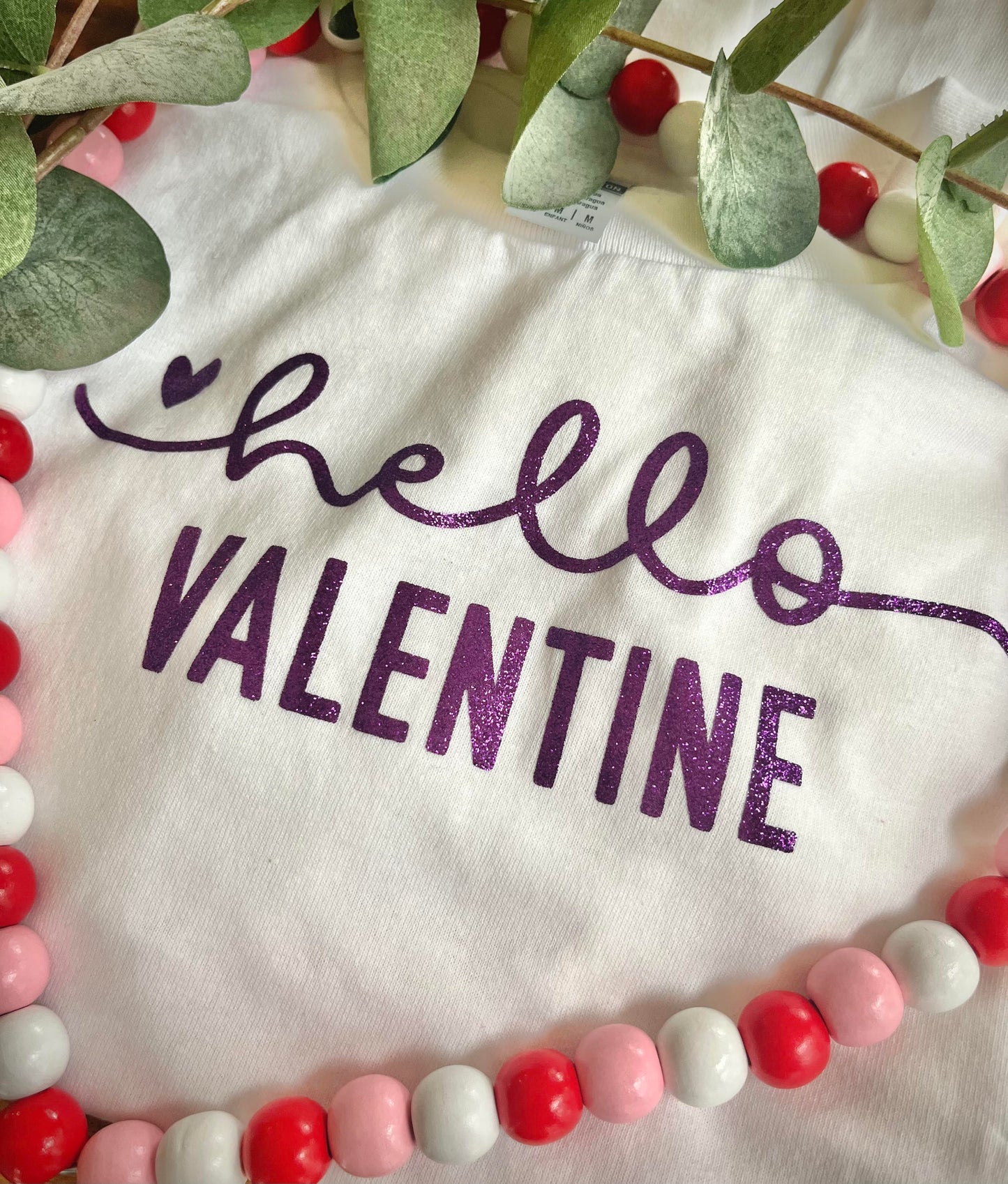 Graphic Tee - Hello Valentine (Glitter)
