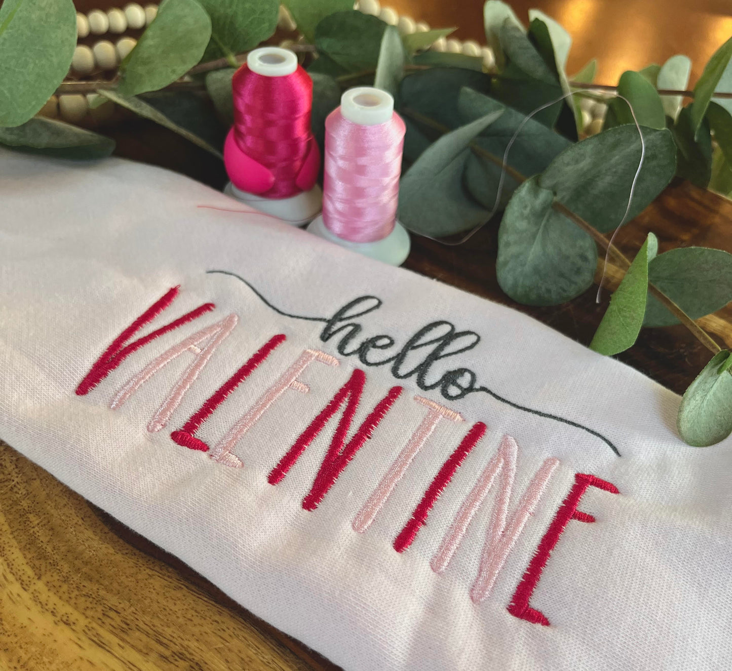 Kid's Personalized Embroidered Hello Valentine Sweatshirt