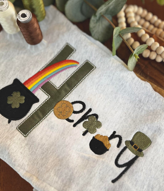 Kid's Personalized Lucky Charm Font Name T-Shirt