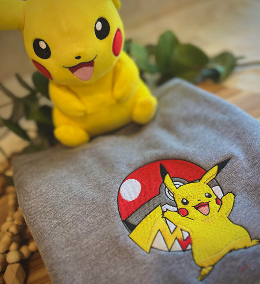 Kid's Personalized Pokemon Embroidered Sweatshirt